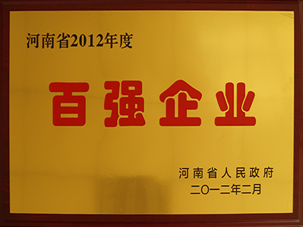 2012年度百強企業